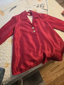 Chico's Red Jacket/ Blazer Size 2 - Picture 1 of 6