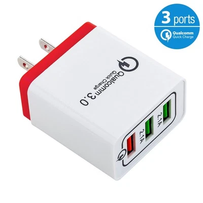 Fast Quick Charge QC 3.0 US 3 Port USB Hub Wall Home Charger Power Adapter Lot - Image 1 of 4