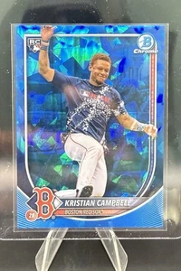 2025 Bowman Chrome Sapphire KRISTIAN CAMPBELL RC #58 Image Variation SP Boston - Picture 1 of 2