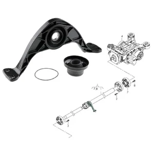 FOR VW TIGUAN AUDI Q3 PROPSHAFT CENTRE BEARING MOUNTING BRACKET MOUNT MODIFIED - Picture 1 of 8