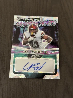 2023 Leaf Eclectic Optichrome Gridiron Beasts Auto /5 OGB-CRJ CHRIS RODRIGUEZ Jr - Image 1 of 2