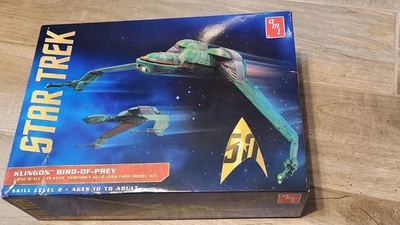 AMT Star Trek Klingon Bird of Prey Model Kit 50th Anniversary Plastic Assembly - Image 1 of 4