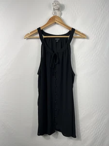 Torrid Size 2 Black Sleeveless Top Button Down with Front Tie Racer Back Halter - Bild 1 von 9