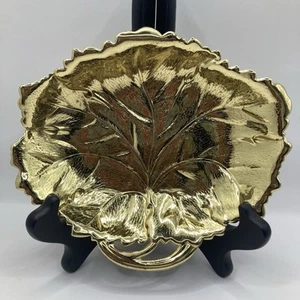 Small Solid Brass Leaf Tray International Solid Brass Gift Wares - Picture 1 of 9