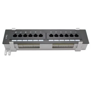 12 Port CAT6 Patch Panel Wall-Mounted Patch Panel Patch Panel K9A57662 - Afbeelding 1 van 6