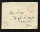 GB 1944 HOUSE of COMMONS OFFICIAL PAID ENVELOPE to LADY VERNEY BADMINTON GLOS