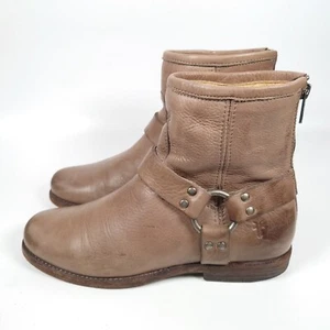 Frye Boots Women's 7 Phillip Harness Motorcycle Boots Round Toe s/n 3476870 Moto - Picture 1 of 14