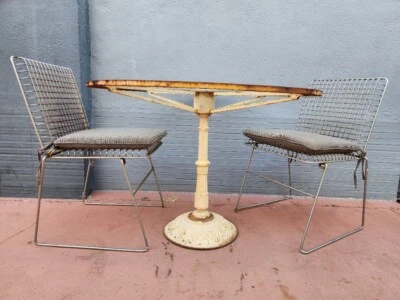 Vintage Table Wrought Iron & Glass Top Original - Indoor or Outdoor  - Image 1 of 4