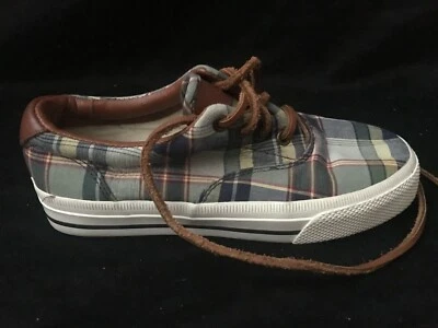 Tenis a cuadros verdes/azules Lauren Ralph Lauren para mujer talla 5  Foto 1 de 4