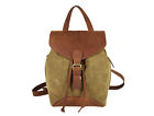 Canvas Leather Backpack Shoulder Bag Women's Rucksack Handbag Daypack 12" Small
