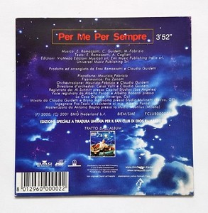 EROS RAMAZZOTTI Per me per sempre 1-tr CDS Card sleeve Limited Edition Fan club