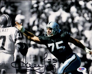 Howie Long Raiders HOF'er & SB XVIII Champ signed 8x10 photo w/PSA/DNA COA #2 - Picture 1 of 1
