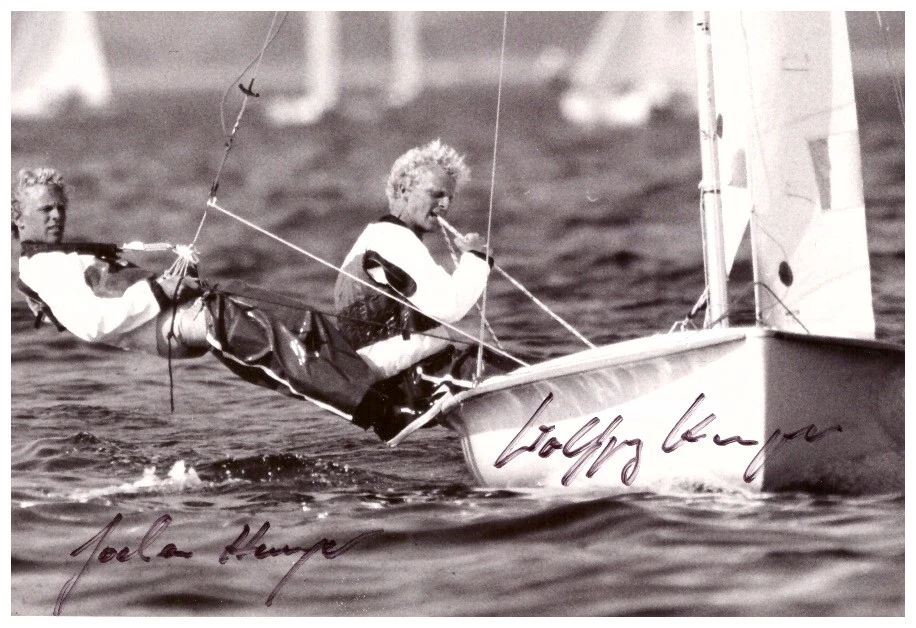 Joachim & Wolfgang Hunger Segeln (2.WM 1983) Foto DIN A6 (05.24) - Bild 1 von 1