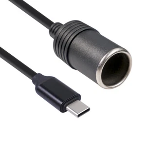 TYPE-C 5V to 12V Car Cigarette Lighter Female Socket Converter Adapter Cable 12W - Zdjęcie 1 z 9