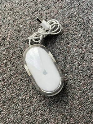 Genuine Apple Mouse White/Clear USB Wired Optical M5769 - Image 1 of 4
