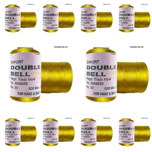 10X Double Bell Viscose Rayon Thread for Embroidery Color Sun Yellow Shade No.42 - Picture 1 of 3