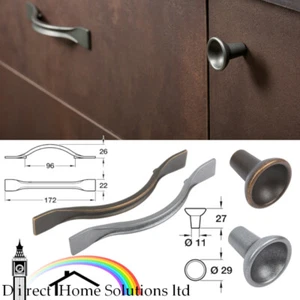 Hafele Raviolo Pull Handle / Knob Antique Bronze Kitchen Cabinet, Cupboard, Door - Picture 1 of 12