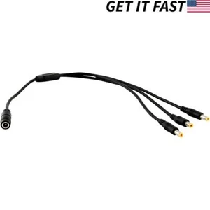 DC Power Splitter Cable Cord Adapter 1 Female to 3 Male CCTV Security Camera DVR - Picture 1 of 2