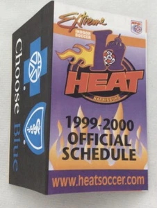 NPSL 1999-2000 Harrisburg Heat Indoor Soccer Pocket Schedule-Blue Cross - Picture 1 of 1