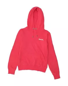 BENCH Womens Hoodie Jumper UK 14 Medium Pink Cotton AF04 - Picture 1 of 3