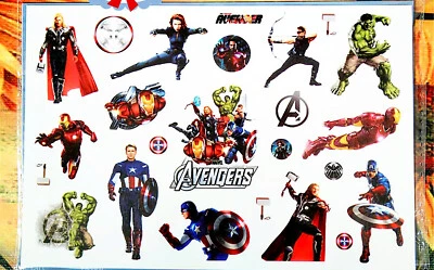 MARKENLOS Temporäres Kinder-Tattoo SET Avengers Superhelden Wasserfest Einmal Marvel DC