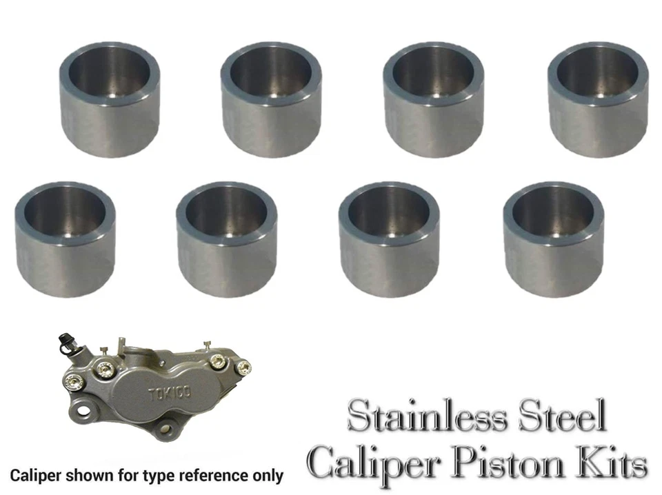  Kawasaki ZZR1100 ZZ-R 1100 1996-1999 Stainless Steel Front Caliper Piston Set - Image 1 of 1