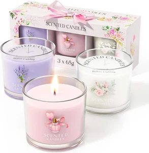 Scented Candles, Scented Candle Gift Set for Stress Relief, 3 Votive Candles for - Picture 1 of 12