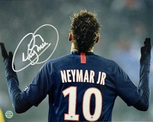 Signed Autographed Neymar JR Paris Saint- Germain Photo 10x8 with COA GOAT - Picture 1 of 7