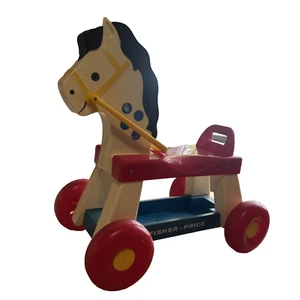 Retired Fisher Price Ride On Horse Toy 978 Toddler Toy 1976 Noise Works Vintage - Picture 1 of 17