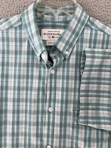 Mizzen+Main Herren XL Tall Trim Fit Kurzarm Button Down Hemd blau kariert - Bild 1 von 12