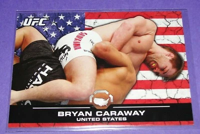 2013 Topps UFC Bloodlines BRYAN CARAWAY #19 Flag Variant/188 Central Washington - Image 1 of 2