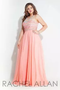 Rachel Allan 7406 Koralle Atemberaubendes Festzug Gala Kleid Dress Gr. 18W Sale! - Bild 1 von 5
