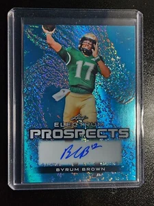 BYRUM BROWN 2024 Leaf Electrum BLUE SPECKLE AUTO #3/6 SOUTH FLORIDA BULLS QB - Picture 1 of 2