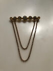 Miriam Haskell Vintage Antique Jewerly Signed Chain Brooch