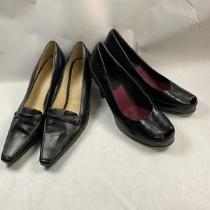 Ladies Size 10 Black Heels Blow Out For The Spring Get TWO Pairs All For Price - Picture 1 of 6