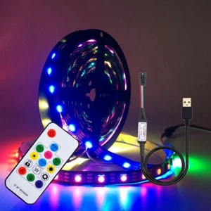 USB LED Strip RGB WS2812B Addressable Pixel Tape 14Key Remote Controller For TV  - Picture 1 of 6