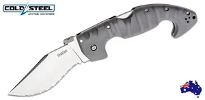 COLD STEEL SPARTAN SERRATED LOCKBACK POCKET FOLDING KNIFE - AUS10A STEEL! 21SS - Picture 1 of 4