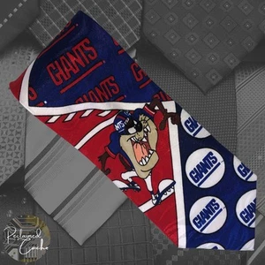 VTG Molto NFL New York Giants Sylvester the Cat Tasmanian Devil Pointed Necktie - Picture 1 of 8