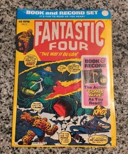 Fantastic Four: "The Way It Began"-Book and Record Set #Pr13 (Peter Pan 1974) - Picture 1 of 10