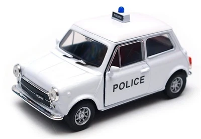 Welly Mini Cooper 1300 Police White scala 1:34 1:39 auto da 4,5 pollici in... - Immagine 1 di 4