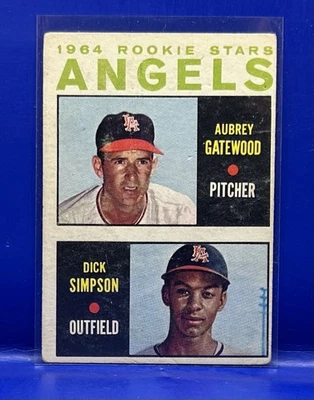 1964 Topps #127 Dick Simpson/Aubrey Gatewood Rookie Stars Anaheim Angels - Image 1 of 2