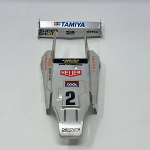 Vintage Tamiya Super Shot Body Shell + Metal Wing Only Silver - Picture 1 of 13