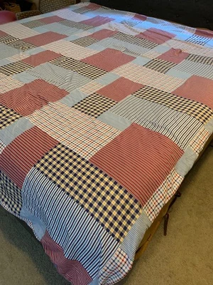 Edredón Tommy Hilfiger completo/queen rojo, blanco, azul patchwork Foto 1 de 4