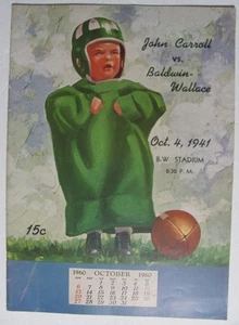 John Carroll v. Baldwin Wallace College Football Programm 4. Oktober 1941 (J8) - Bild 1 von 4