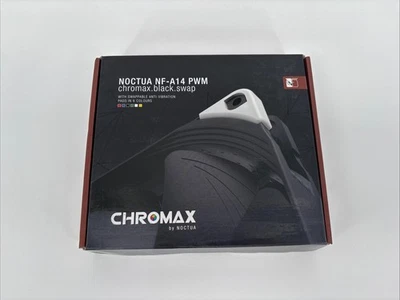 Noctua NF-A14 PWM chromax.Black.swap, Quiet Fan, 4-Pin (140mm, Black) - Image 1 of 4