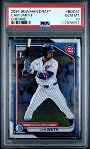 2024 BOWMAN DRAFT CHROME CAM SMITH 1ST BOWMAN PSA 10 - Picture 1 of 2