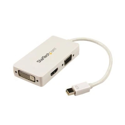 StarTech.com Mini DisplayPort auf HDMI DVI VGA Adapter 3-in-1 Reiseadapter Weiß - Bild 1 von 4