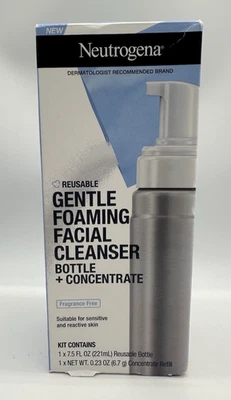 Neutrogena Reusable Gentle Foaming Facial Cleanser Bottle + Concentrate New - Image 1 of 4