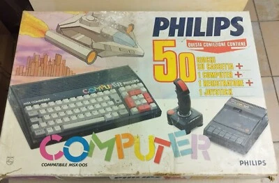 Computer MSX PHILIPS NMS 801 completo con 6 nastri - Immagine 1 di 4
