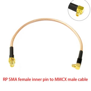 RP SMA Female to MMCX Male Right Angle Pigtail Cable RG316 10CM/30CM/50CM/100CM - Picture 1 of 4